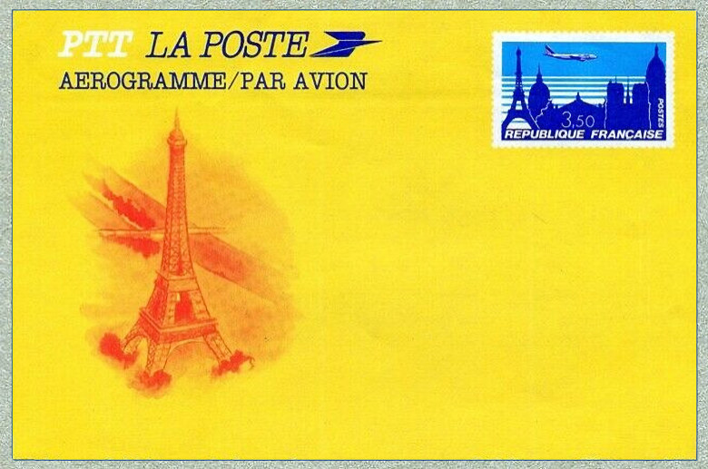 Image du timbre Airbus survolant Paris - 3,50 F