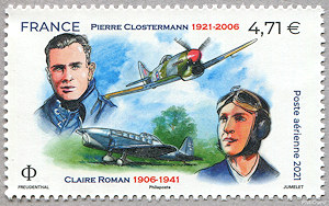 Pierre Clostermann 1921 - 2006
<br />
Claire Roman 1906 - 1941