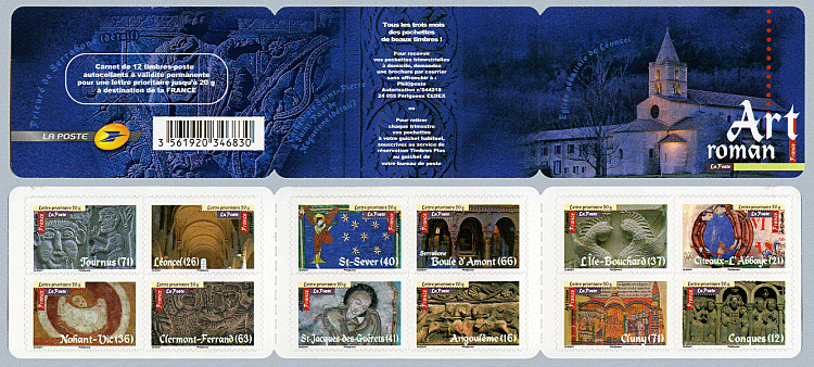 Image du timbre Le carnet de 12 timbres auto-adhésifs