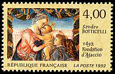 Image du timbre Sandro Botticelli1492 Fondation d'Ajaccio