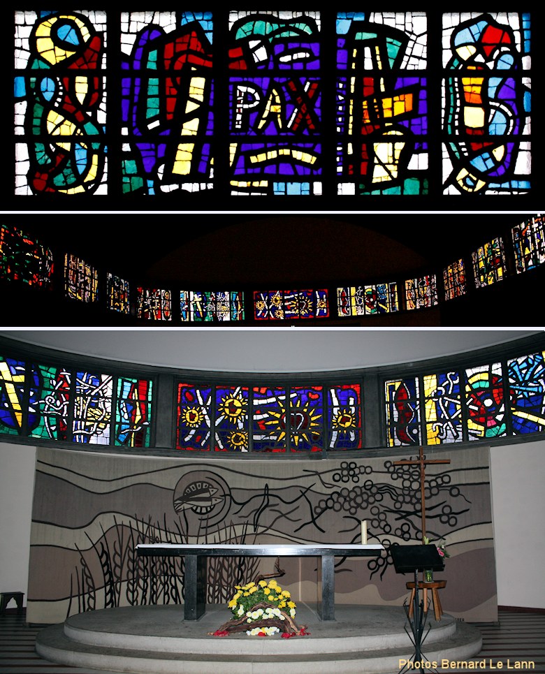 Église d'Audincourt (Doubs) - Les vitraux de Fernand Léger