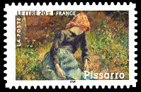 Image du timbre Camille Pissarro«Jeune fille à la baguette» 1881
