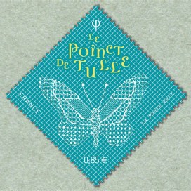 Image du timbre Le poinct de Tulle - Le Papillon