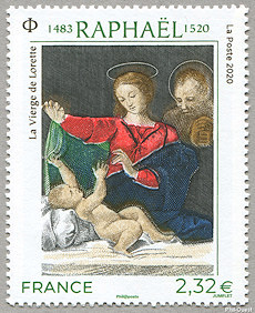 Image du timbre Raphaël 1483-1520 - La Vierge de Lorette