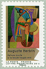 Image du timbre Auguste Herbin-Nature morte à la boule rouge (1919)