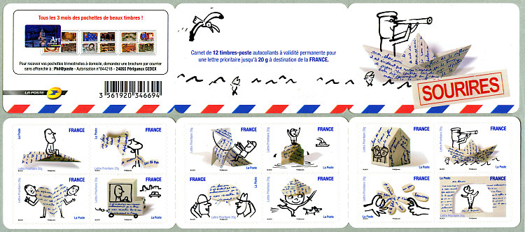 Image du timbre Carnet Sourires