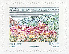 Image du timbre Coaraze Alpes-Maritimes - Autoadhésif