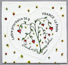 Image du timbre Timbre Cœur Franck Sorbier 50g autocollant