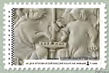 Image du timbre Jeu d'échecs – détail de valve de miroir -v.1300