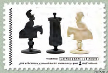 Image du timbre Jeu d’échecs, cavaliers et tour en laque-XIXe siècle