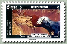 Image du timbre Fonte des glaces dans l'Himalaya en Chine-22 avril 2017