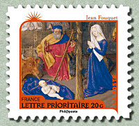 Image du timbre Jean Fouquet (1420 - 1477/1481)-La Nativité, l'Adoration des bergers
