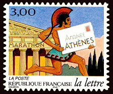 Image du timbre Messager de Marathon-timbre auto-adhésif