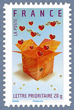 Image du timbre Boîte à coeurs