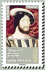 Image du timbre François 1er, roi de France par Jean Clouet