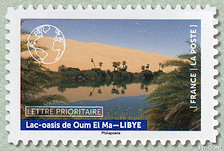 Image du timbre Lac-oasis de Oum El Ma -LIBYE