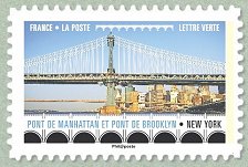 Image du timbre Pont de Manhattan et pont de Brooklyn  ● New York