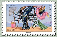 Image du timbre Homard à la plage