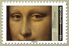 Image du timbre Léonard  de Vinci-La Joconde (détail)