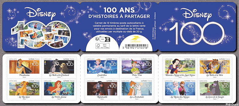 Image du timbre Disney 100 ans d'histoires à partager
