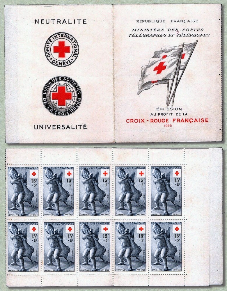 Carnet de 10 timbres - L´Enfant à l´oie - Art grec