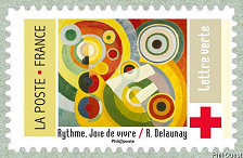 Avec Robert Delaunay - Rythme, Joie de vivre<br />Timbre 3