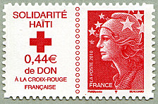 Solidarité Haïti - timbre autoadhésif