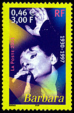 Image du timbre Barbara  1930-1997