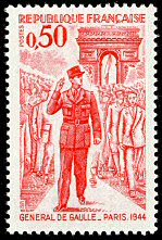 Image du timbre Général de Gaulle à Paris en 1944