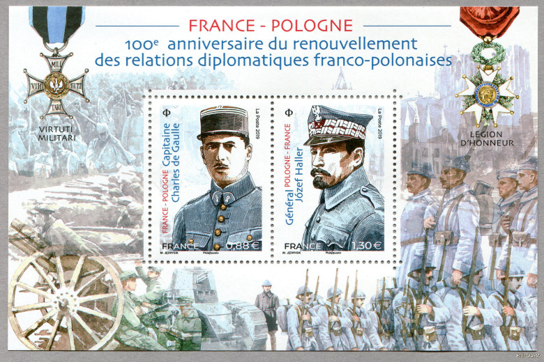 Image du timbre FRANCE - POLOGNE - 100e anniversaire du renouvellement des relations diplomatiques franco-polonaises