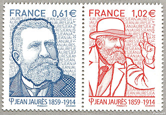 Image du timbre Diptyque Jean Jaurès 1859-1914