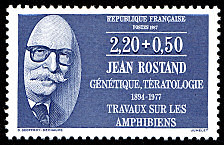 Jean Rostand 1894-1977<br />Génétique tératologie - travaux sur les amphibiens