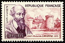Image du timbre Michel de L'Hospital 1507-1573