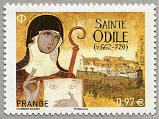 Image du timbre Sainte Odile v.662-720
