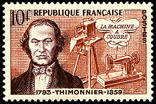 Barthélémy Thimonnier 1793-1857<BR>La machine à coudre