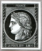 170 ans du premier timbre-poste français
<br />
Cérès 0,88 €