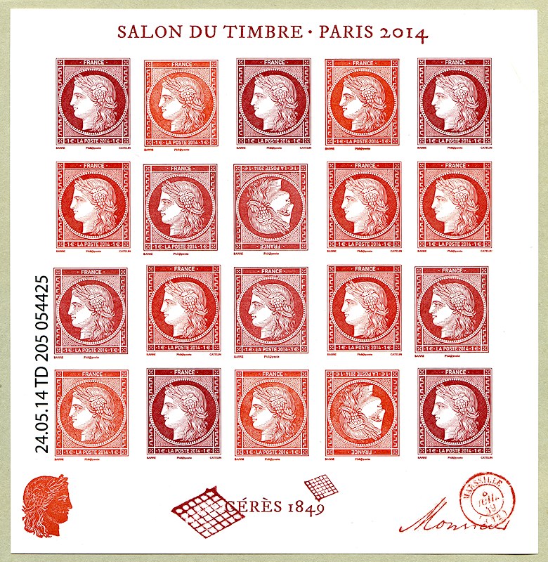 Image du timbre Salon du Timbre -  Paris 2014  - Cérès 1849