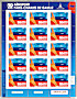 Le feuillet de 15 timbres  de 202450 ans Aéroport Paris - Charles de Gaulle