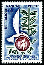 Image du timbre Fédération Mondiale des Anciens CombattantsParis 1961
