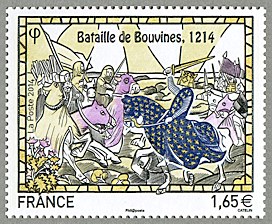 Bataille de Bouvines  1214 (avec dorures)