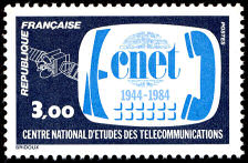 Image du timbre CNET 1944-1984-Centre National d'Études des Télécommunications