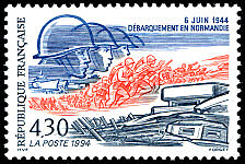 Image du timbre 6 juin 1944   débarquement en Normandie
