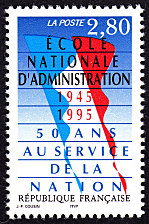 Image du timbre École Nationale d'Administration 1945-1995-50 ans au service de la Nation