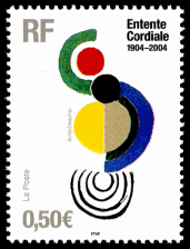 Image du timbre Entente Cordiale 1904-2004-«Cocccinelle» de Sonia Delaunay (1885-1979)