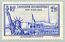 Image du timbre Exposition internationale de New-York 1939Le pavillon de la France