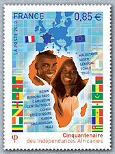 Image du timbre Cinquantenaire des Indépendances Africaines
Maquette avant changement de tarif
