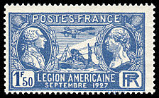 VisIte de la Légion Américaine 1F50 bleu