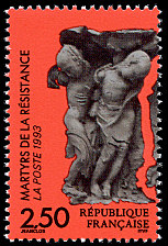 Image du timbre Martyrs de la Résistance