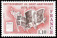 Rattachement de Saint Barthélémy<BR>1878-1978