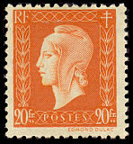 Image du timbre 20F brun-orange